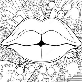 Pop Art Lips Coloring Page | Pop Art Lips 塗色頁