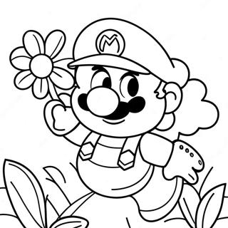 Mario Flower Coloring Page | Mario Flower 塗色頁