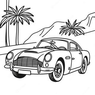 Classic James Bond Car Coloring Page | James Bond 塗色頁