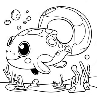 Majestic Kyogre Swimming Coloring Page | Kyogre 塗色頁