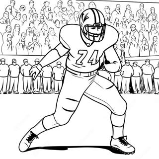 BYU Football Player in Action Coloring Page | BYU Football 塗色頁