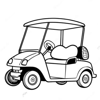 Golf Cart Coloring Page | Golf Cart 塗色頁