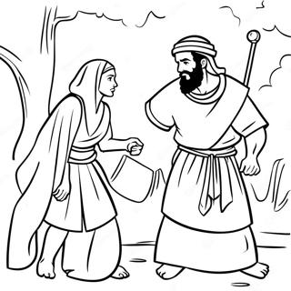 Rahab and the Spies Coloring Page | Rahab and the Spies 塗色頁