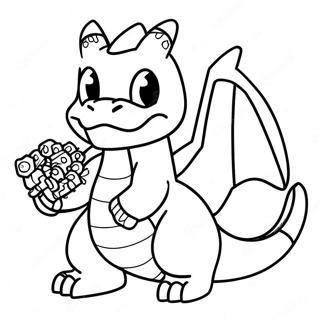 Charizard in Action Lego Coloring Page | Lego Pokemon 塗色頁