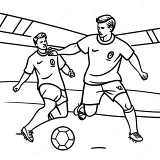 Exciting Soccer Game Coloring Page | I Love Soccer 塗色頁