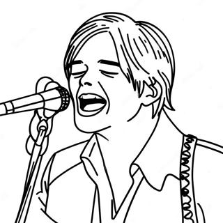 Gerard Way Singing Coloring Page