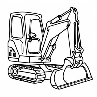 Backhoe Construction Vehicle Coloring Page | Backhoe 塗色頁