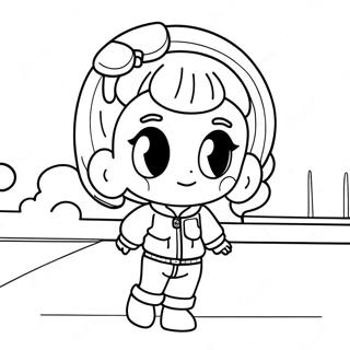 Cute Bulma in Casual Outfit Coloring Page | Bulma 塗色頁