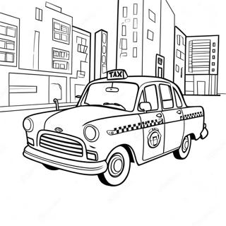 Taxi Coloring Page | Taxi 塗色頁