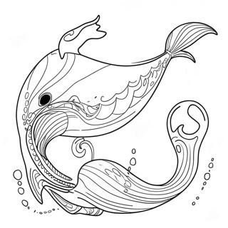 Playful Humpback Whale Coloring Page | Humpback Whale 塗色頁