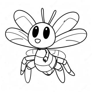 Angry Beedrill Flying Coloring Page | Beedrill 塗色頁