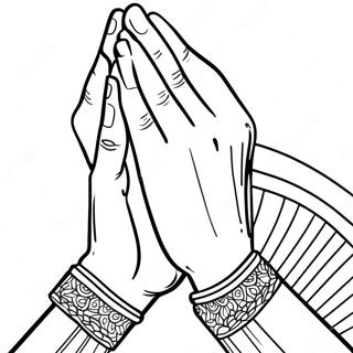 Praying Hands Coloring Page | Praying Hands 塗色頁