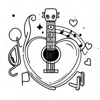 I Love Music Coloring Page | I Love Music 塗色頁