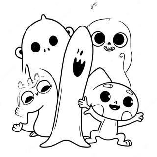 Spooky Monster Friends Coloring Page | Monster Mash 塗色頁