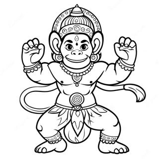 Hanuman Coloring Page | Hanuman 塗色頁