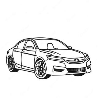 Honda Accord Sporty Design Coloring Page | Honda Accord 塗色頁