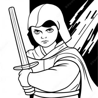 Brave Young Jedi in Action Coloring Page | Young Jedi Adventures 塗色頁