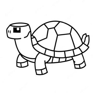 Minecraft Turtle Coloring Page | Minecraft Turtle 塗色頁