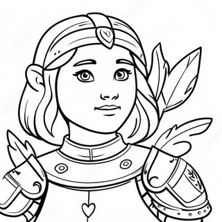 Brave Nella in Armor Coloring Page | Nella the Princess Knight 塗色頁