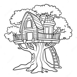 Magic Treehouse Coloring Page
