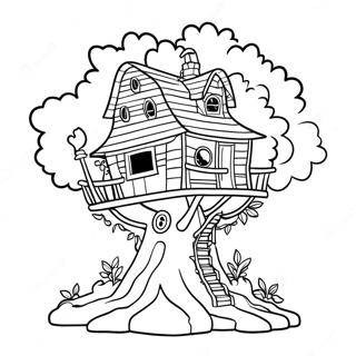 Adventurous Magic Treehouse Coloring Page | Magic Treehouse 塗色頁