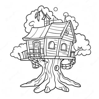 Magic Treehouse Coloring Pages