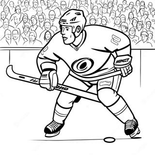 Carolina Hurricanes Player Skating Coloring Page | Carolina Hurricanes 塗色頁