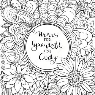 Inspirational Quotes Coloring Page | Positive Messages 塗色頁