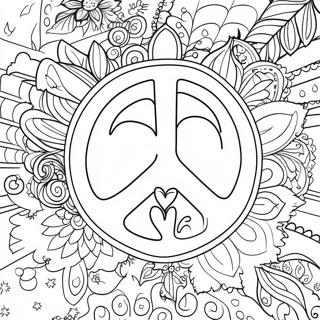 Peace and Love Coloring Page | Peace and Love 塗色頁