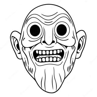 SCP 096 Scary Face Coloring Page | SCP 096 塗色頁