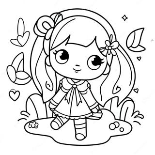 Cute Gacha Life Girl Coloring Page