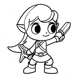 Toon Link Adventure Coloring Page | Toon Link 塗色頁