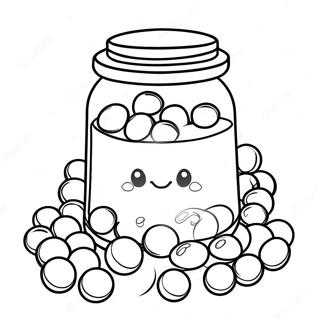 Colorful Skittles Candy Jar Coloring Page | Skittles 塗色頁