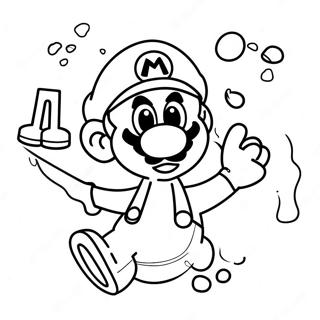 Cool Ice Mario Adventure Coloring Page | Ice Mario 塗色頁