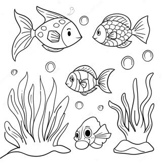 Underwater Scene Coloring Page