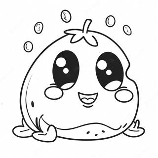 Cute Cartoon Beans Coloring Page | Beans 塗色頁