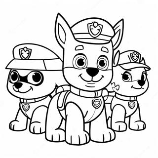 Paw Patrol Halloween Coloring Page | Paw Patrol Halloween 塗色頁