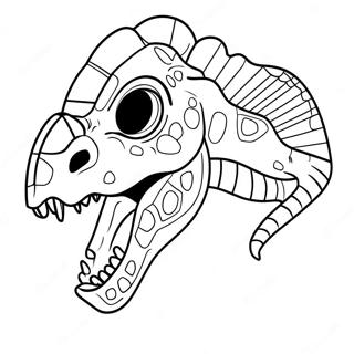 Dinosaur Mask Coloring Page | Dinosaur Mask 塗色頁