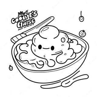 Mac and Cheese Coloring Page | Mac and Cheese 塗色頁