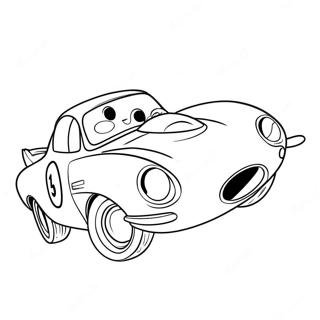 Finn McMissile in a Speedy Race Coloring Page | Finn McMissile 塗色頁