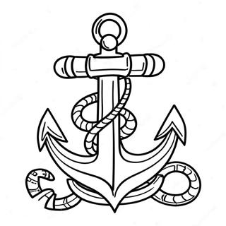 Unique Anchor Coloring Page | Unique Anchor for Adults 塗色頁