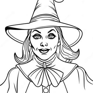Wicked Witch of the West with Green Skin Coloring Page | Wicked Witch of the West 塗色頁