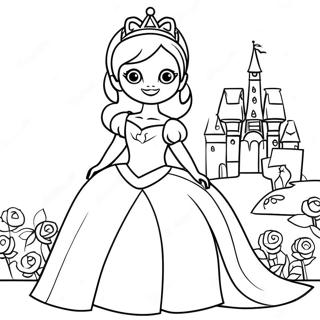 Princess Game Coloring Page | Princess Game 塗色頁