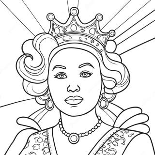 Queen Graffiti Coloring Page