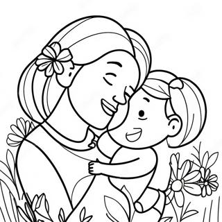 Mothers Day Heartwarming Coloring Page | Mothers Day Print Out 塗色頁