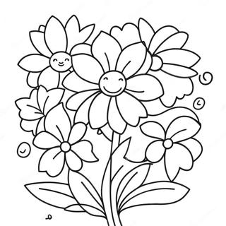 Cute Mothers Day Flowers Coloring Page | Mothers Day Print Out 塗色頁