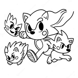 Sonic the Hedgehog Running with Wolves Coloring Page | Wolf Sonic 塗色頁