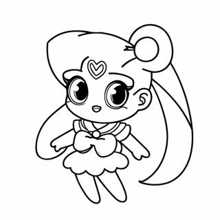 Chibi Sailor Moon Coloring Page | Chibi Sailor Moon 塗色頁