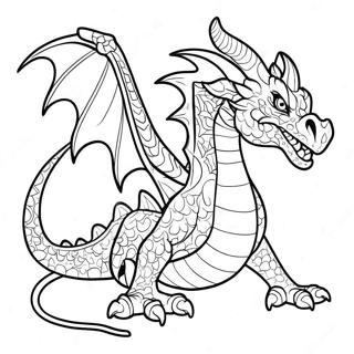 Death Song Dragon Coloring Page
