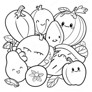 Healthy Fruits and Vegetables Coloring Page | Nutrition 塗色頁